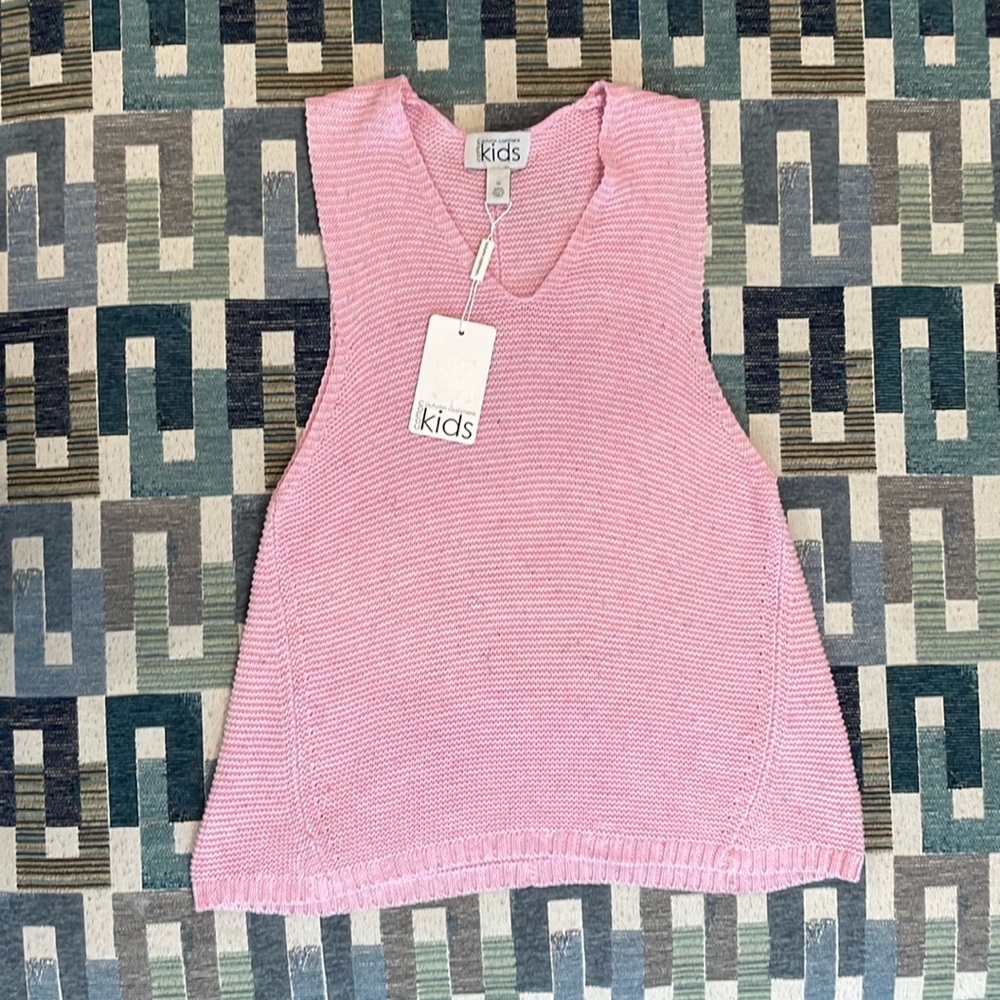 NWT! Autumn Cashmere Cotton Kids- Girls Pink sleeveless shirt size 12